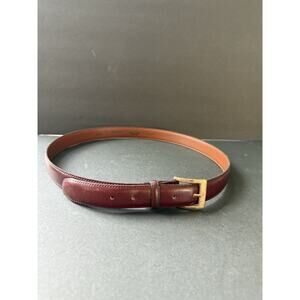 Men’s Split Cowhide 40/100 Leather Dress Belt With Brass Buckle USA Brown Casual